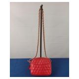 Red Quilted Shoulder Bag