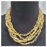 5 Strand Citrine Necklace