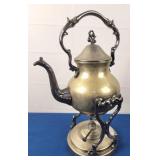 Antique Tilting Tea Pot - Silver Plate on Brass