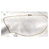 Sterling Gold Plated Fine Box Chain Necklace