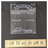 Love Chalkboard & Sign