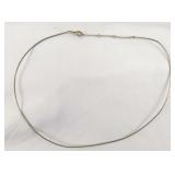 Sterling Snake Chain Choker Necklace