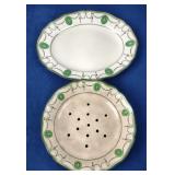 Royal Dolton Sm Platter & Strainer Bowl