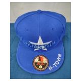 Blu/Wht HOUSTON Ball Cap, Size L NEW