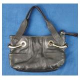 B. Makowski Black Leather Handbag