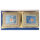 Asian Embroidered Silk Pillows (2)