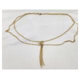 Double Strand Floating Pendants Necklace