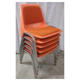 Fabric Cushion Stacking Chairs [x5]