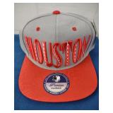 Gray/Red Houston Ball Cap, NEW