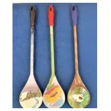 Hand Painted Wood Spoons (3)
