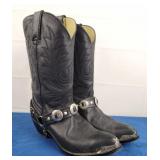 Ladies Durango Silver Concho Cowboy Boots - Sz 8.5