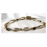 Sterling Amethyst & Rhinestone Bracelet