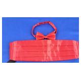 Red Cummerbund & Bow Tie