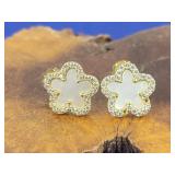 Sterling Mother of Pearl Earrings