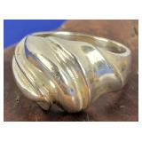 Sterling Domed Ridge Ring