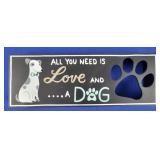 Love & A Dog Desk Sign
