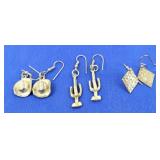Western Style Earrings (3 pr)