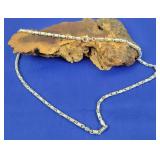 Sterling Heavy Bar Link Chain Necklace