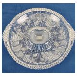 Gorham Crystal 14" Chip & Dip Bowl