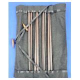 Wood Chopsticks in Felt Storage Case, Set of 4