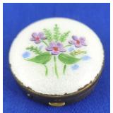 Vtg Enameled Pill Box