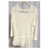 Blair Asymmetric Fringe Top - Sz M