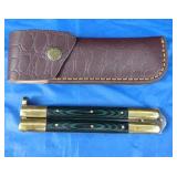 Damascus Butterfly Dagger w/Belt Case, New