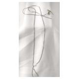 10K White Gold Box Chain Necklace, Needs Repair