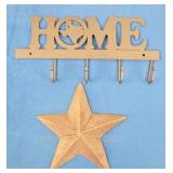 Texas Home Hat Hooks & Cast Iron Star