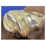 Sterling Domed Ridge Ring