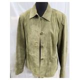 Valerie Stevens Olive Green Suede Jacket - Size M