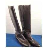 Leather Knee High Riding Boots - Sz 9