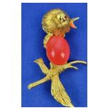 Vtg Jelly Belly Bird Pin
