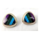 Sterling Layered Gemstones Earrings