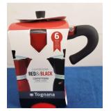 Vtg Red & Black Caffettiera Coffee Maker