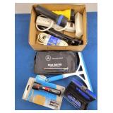 Box of Assorted Flashlights, Power Strips, etc