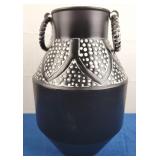 Metal Black & White Design Vase