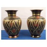 Etched Brass Vase [x2]