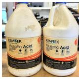 Partial Gallon Bottles of Muriatic Acid (2)