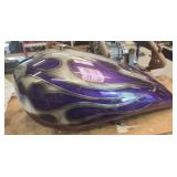 Custom Paint Purple Flame Gas Tank