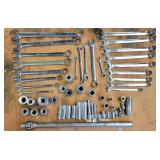 Assorted Wrenches, Ratchets & Sockets