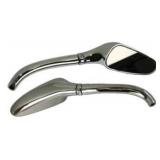 3-D Sculpted Chrome Mirror Set