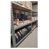 Gray Metal Shelving, 2-Sections [x2] READ DESCRIPT