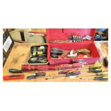 Red Plano Tool Box w/ Misc Tools