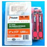 Paslode Framing Nails & 2 Fuel Canisters