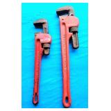 Pipe Wrenches, 14' & 18' (2)