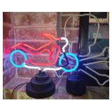 Neon Motorcycle & Skull & Cross Bones (2)