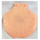 Coral Clamshell Design Mirror Compact