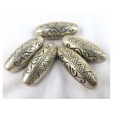 Sterling 1.5' Barrel Beads (5)