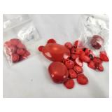 Natural Red Coral Beads and Stones